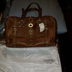 OSTRICH LEATHER COACH BAG
